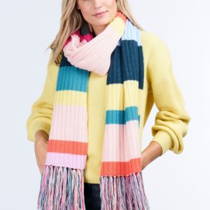 Multikleuren sjaal met strepen bestellen via fashionciao
