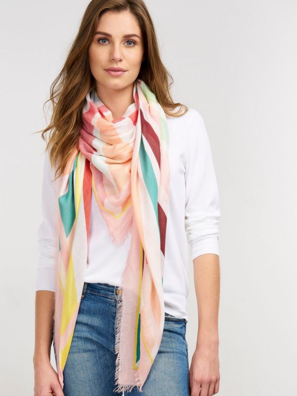 Multikleuren geweven sjaal bestellen via fashionciao
