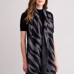 Sjaal met jacquard zebra-patroon bestellen via fashionciao