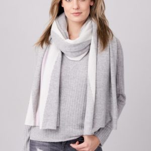 Oversized cashmere sjaal met intarsia-patroon bestellen via fashionciao