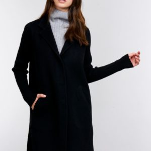 Geweven jas met gebreide mouwen van cashmere melange bestellen via fashionciao