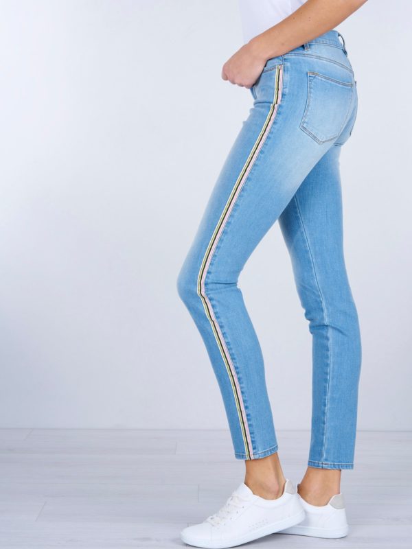 Jeans met strepen opzij bestellen via fashionciao