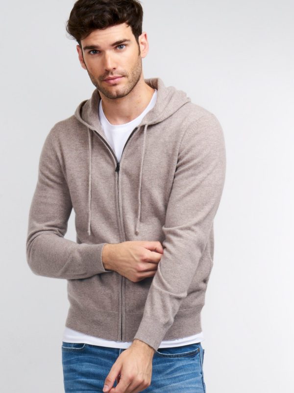 Zip-hoodie van cashmere bestellen via fashionciao